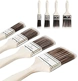 🖌️【Mehrfachanwendung】 Pinsel für professionelle Ergebnisse an Wänden, Verkleidungen, Schränken, Türen, Zäunen, Decks, Touch-Ups; Gut zum Kantenschneiden, Trimmen, für glatte Oberflächen, zum Schneiden klarer Linien, zum Ausbessern von Farben, für Kunsthandwerk und zum Basteln von Möbeln.