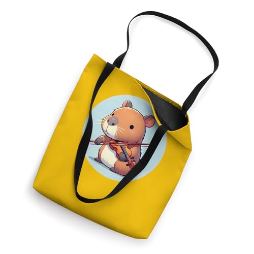 Bolso Tote con Diseño de Capibara Tocando Violín miniatura 2