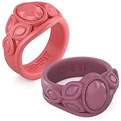 Pack K - 2 Rings Oval - Coral & Radiant Orchid