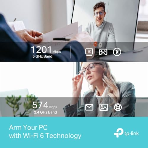 Image of TP-Link Archer TX35U Plus WLAN Stick for PC, Wi-Fi 6 AX1800 Dual Band Adapter, USB 3.0, MU-MIMO, Antennas with High Gain, WPA3 Encryption, Compatible with Windows 11 /10