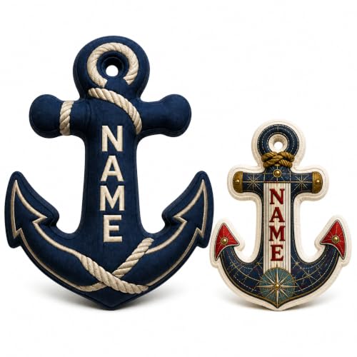 Custom Name 3D Anchor Pillow