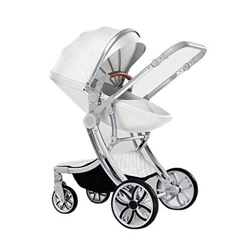 Travel Systems Baby Stroller, Baby Car,Luxury Infant Baby Stroller Folding Pram Carriage Compact Convertible Bassinet 4 Wheel Buggy Systems (Color : White) Travel Systems Baby Stroller, Baby Car,Luxury Infant Baby Stroller Folding Pram Carriage Compact Convertible Bassinet 4 Wheel Buggy Systems (Color : White)