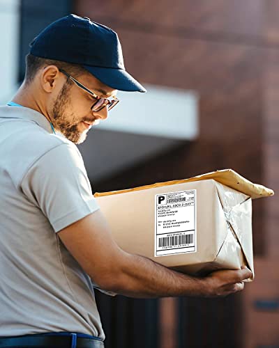 4"X6" Direct Thermal Shipping Label Compatible With Zebra, Jadens, Idprt Sp410, Polono Perforated Postage Label Paper For Munbyn, Rollo, Jiose, Permanent Adhesive, Commercial Grade, 200 Labels/Roll #TOP6