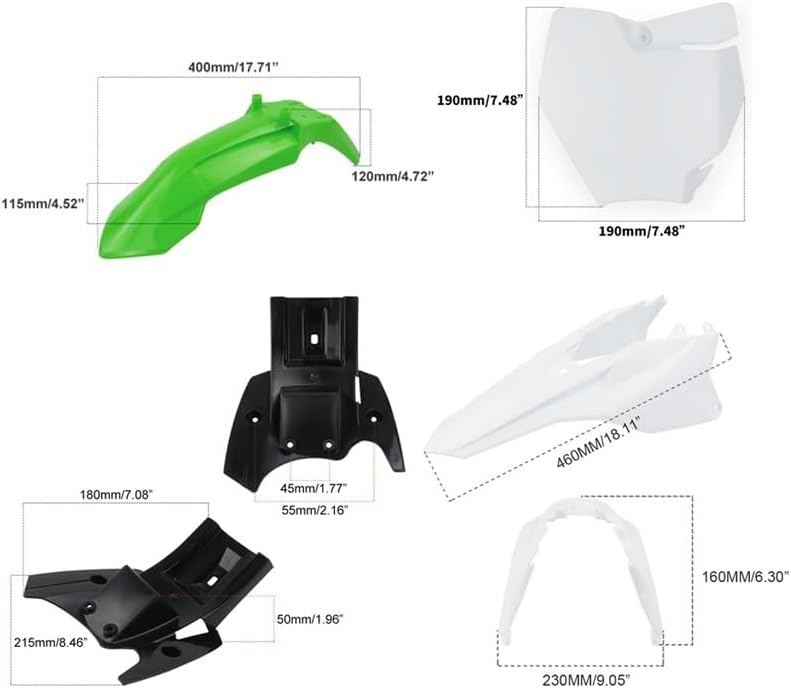 Motorcycle Side Wind Wing for KT50 DB20 Motorcycle Fairing Set Body Kit Plastic Mudguard Motorcycle Side Body Panel Motorcycle Side Body Panel(Grey White)