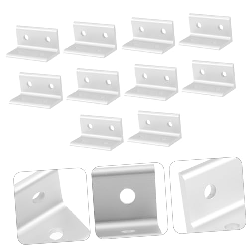 Profilés aluminium connecteurs extrusion à vis : 10 équerres angle intérieur TOPBATHY de fixation