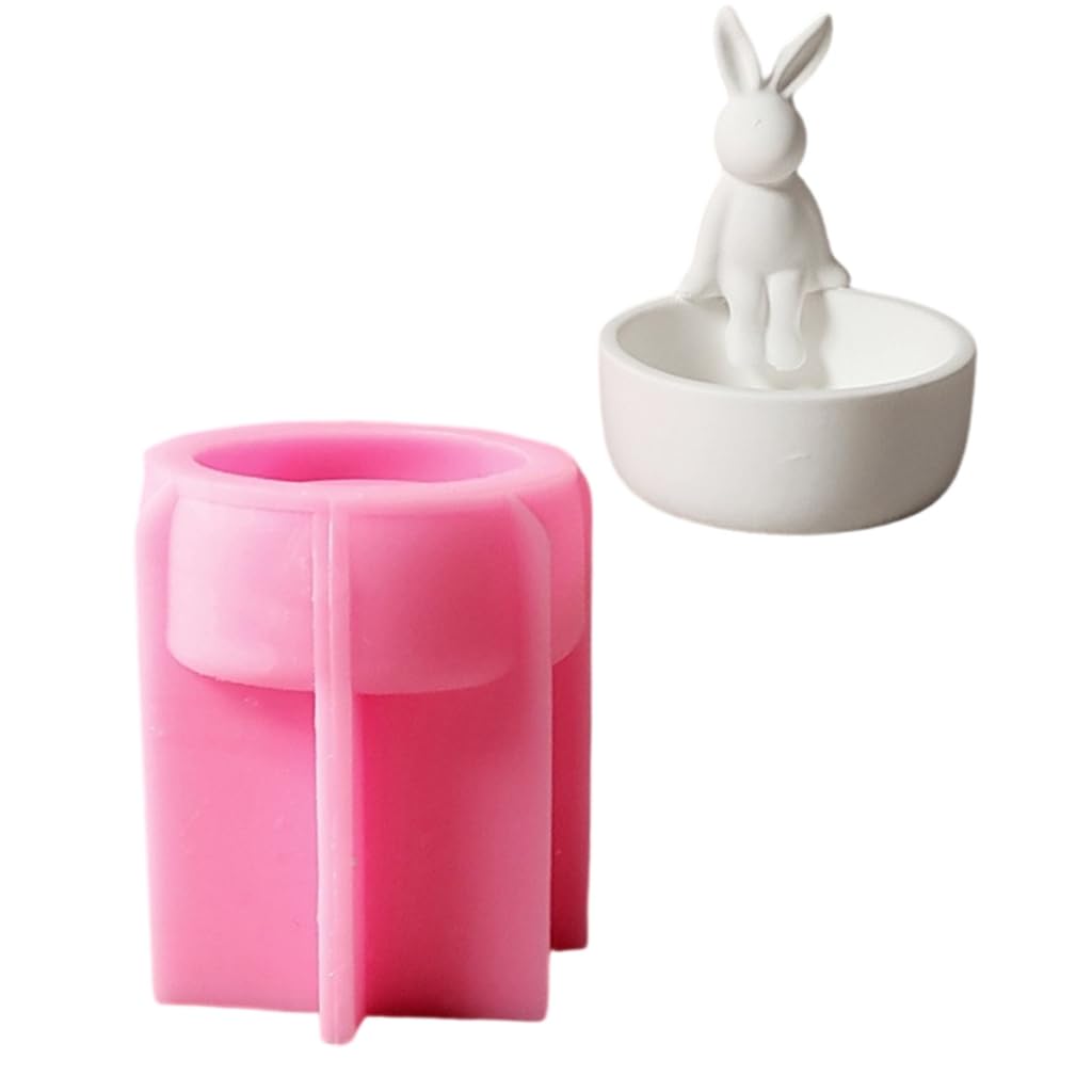 Moule bougeoir en silicone lapins pour illuminer votre table de printemps