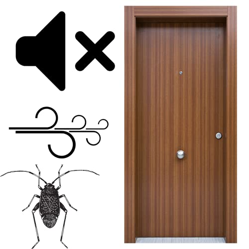 Burlete Aislante Bajo Puerta Basculante de Madera Blanco 91,5cm - Barra Aislante de Paño Resistente 10mm - Anti-Ruido, Aire, Insectos - Fijación Con Tornillos