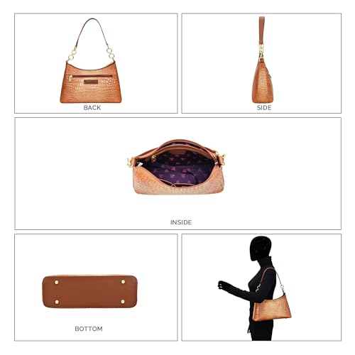 Image of Anuschka Women's Original Hand-Painted Genuine Leather Hobo with Chain Strap