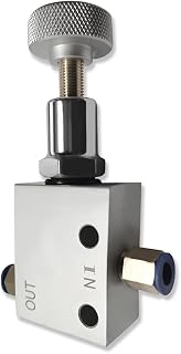Knob Adjustable Disk Drum Brake Proportioning Valve Silver Aluminum