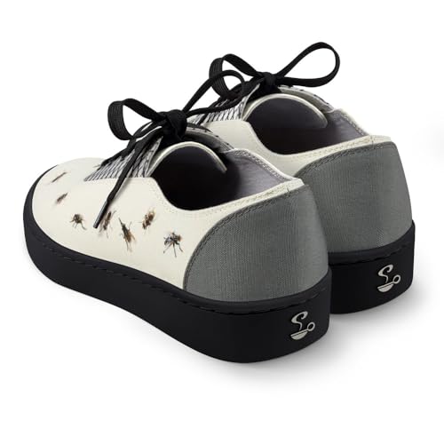 Image of Hot Chocolate Design All-Day Women's Lace-Up Sneakers | Canvas Upper, Cushioned Footbed with Arch Support, Flexible Rubber Outsole, Vegan Construction, Casual Everyday Sneakers
