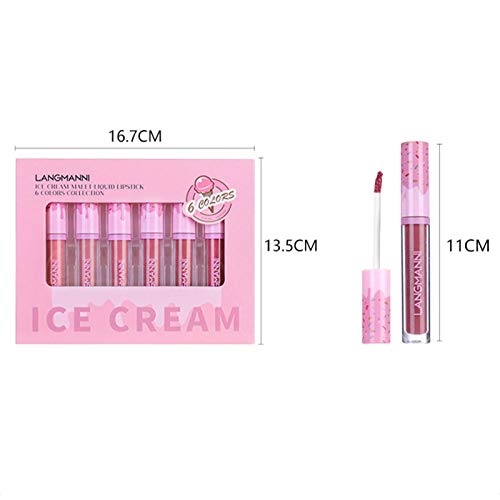 Companion Matte Lipstick Makeup Set, Matte Liquid Long-Lasting Wear Not Fade Waterproof Lip Gloss (6 Pcs) - Thumbnail 2