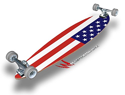 USA American Flag 01 - Decal Style Vinyl Wrap Skin fits Longboard Skateboards