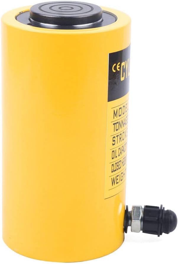 50 Ton Hydraulic Cylinder Jack Single Acting Hydraulic Ram Cylinder 150mm 6" Stroke Hydraulic Solid Jack Industrial Lifting Jack Ram Hydraulic Lifting Cylinders