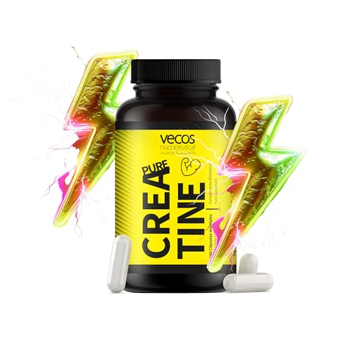 Monohidrato de Creatina Pura de 3000 mg | Suplemento para Aumentar Masa Muscular y Resistencia | 160 cápsulas de Fácil Absorción | Mejora la Fuerza y el Rendimiento Deportivo