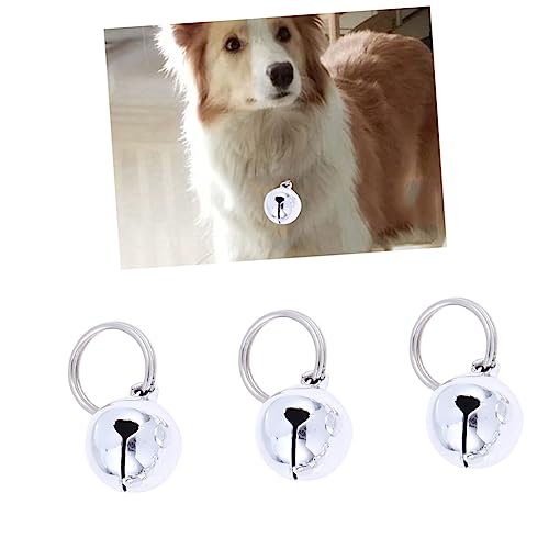 HOMOBABE 6Pcs Copper Pet Bells for Dogs Silver Cartoon Design Easy to Wear with Quick Release Buckle Durable Daily Use Pet Accessories