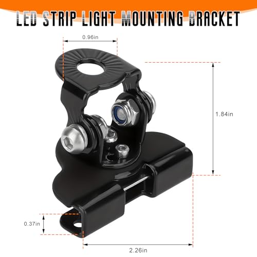 2 soportes para barra de luz LED ajustables para auto miniatura 2
