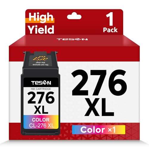 TESEN 276XL CL-276XL Color Ink Cartridges Remanufactured Replacement for Canon 276 276XL CL276 XL Color High Yield for PIXMA TR4720 TS3522 TS3500 TR4700 TR4722 TS3720 Printer Ink Cartridge (1 Pack)