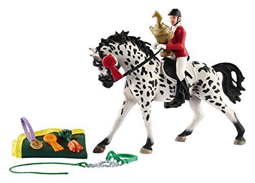 Preisvergleich Produktbild Schleich 41434 - Springreitturnier mit Knappstrupper Stute