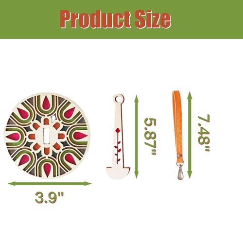 Image of Fettrey Portable Wrist Yarn Holder with Leather Strap,Yarn Storage Spinner | Knitting and Crocheting Craft Tool for Crochet Trave