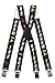 Produktbild Olata Hosenträger für Skihosen | x- und y-förmige Hosenträger (Schwarz/Grau)  4 cm. Erwachsene. X-Form