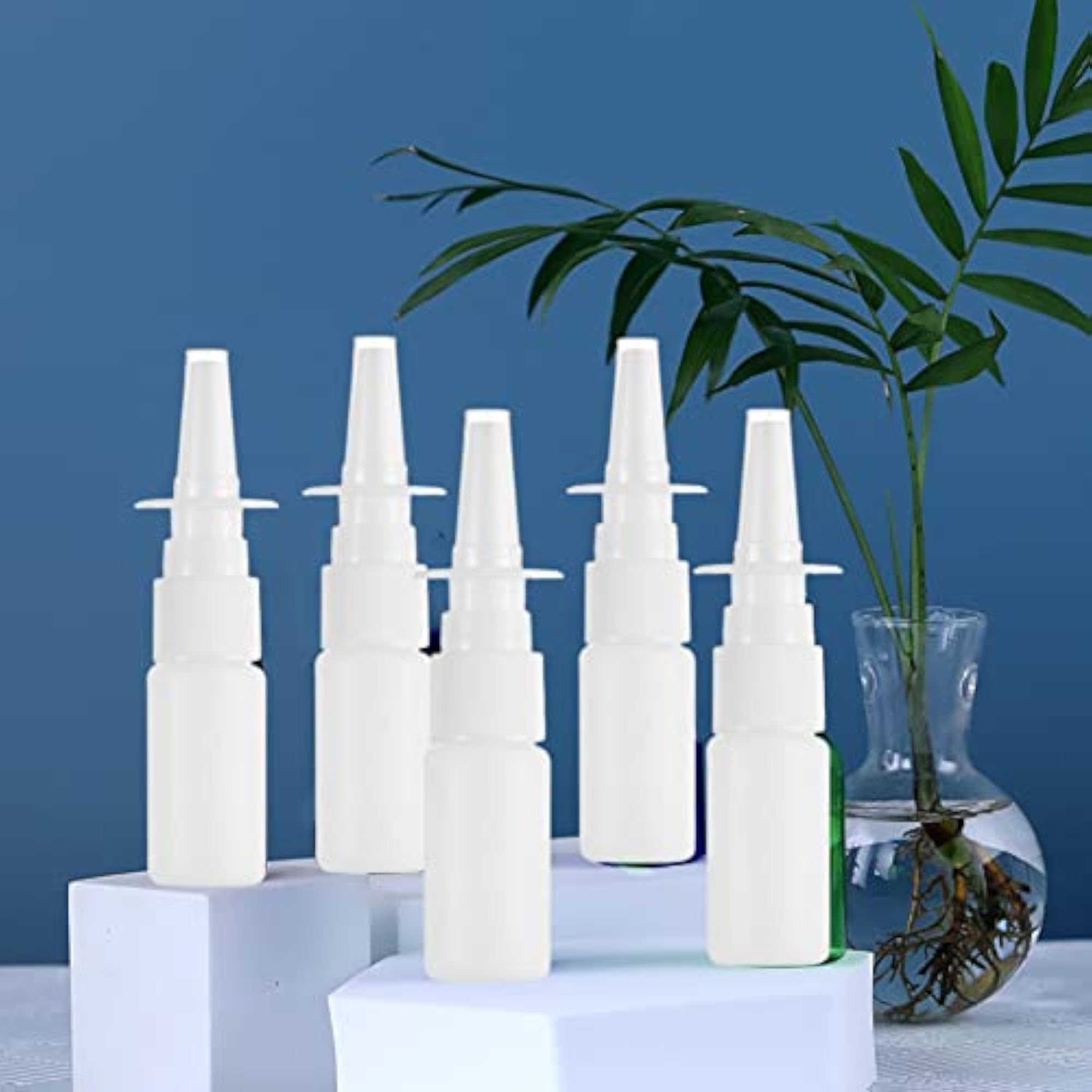 20ML White Empty Plastic Nasal Spray Bottles Pack of 5