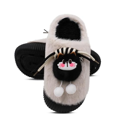 Image of VRITRAZ Women's Comfort Slip On Closed Toe Warm Winter with Cute Design print House Clog Indoor Slipper