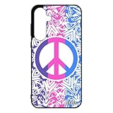 Coque pour A55 5G Silicone Peace and Love Mandala Boheme Etui & Paix et Amour Tattoo Yoga Portable Hippie Smartphone pour Samsung Galaxy