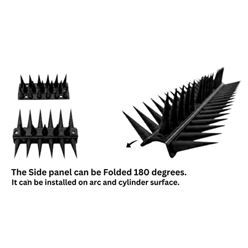 Image of (Pack of 20) Bird Control, Pigeon Spikes with Installation Kit for AC Balcony Railing Window Home Protection from Dog Monkey Crow Kabootar (Brown)