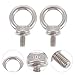 Ipetboom 10pcs M6 304 Stainless Steel Lifting Eye Nut Heavy Duty Threaded Ring Nut for Industrial Rigging and Ceiling Hooks