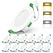 ALUSSO LIGHTING Einbaustrahler Led,68mm Lochmaß 4W LED Einbaustrahler 230V Dimmbar, IP44 Warmweiß 3000K Neutralweiß 4000K Kaltweiß 6500K Deckenspots für Badezimmer Küche Wohnzimmer,Weiß,12er Set