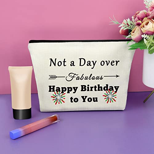 Birthday Gifts for Women Makeup Bag Birthday Gifts for Best Friend Sister Friendship Gifts Cosmetic Bag Happy Birthday Gift Idea for Mom Girlfriend Wife Unique Gifts for Her Cosmetic Travel Pouch