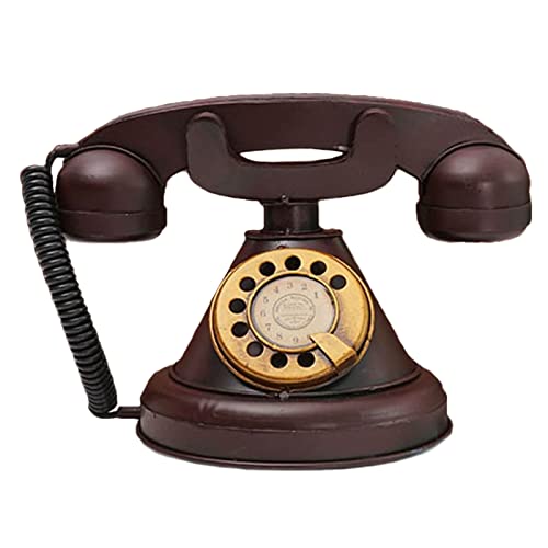 Téléphone vintage à cadran rétro pour décoration de café, bar et bureau