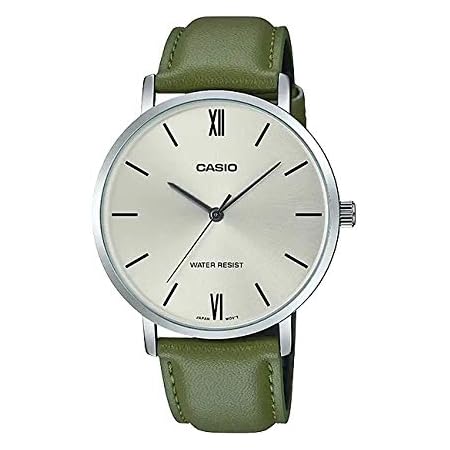 Amazon Casio カシオ スタンダード メンズ Mtp Vt01l 3b 腕時計 レディース キッズ 子供 男の子 チープカシオ チプカシ アナログ シルバー カーキ レザー 革ベルト 並行輸入品 メンズ腕時計 腕時計 通販