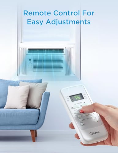 Image of Midea 6,000 BTU Window Air Conditioner, 3-in-1 Cool /Fan /Dehumidifier Window AC Unit, Easycool Air Conditioner with Remote Control, Cools up to 250 Sq. Ft., Fits bedroom, study, office