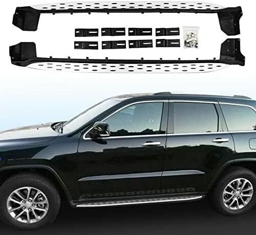 2 pezzi Pedane Laterali per Jeep Grand Cherokee 2011-2021, Minigonne Laterali per Auto Pedane Sottoporta Grembiuli Pedana Laterale Passo Protezione