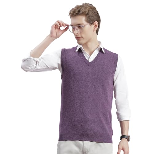 Image of Monte Carlo Off White Solid V Neck Sweater | Warm Woolen Pullover for Men | Soft Comfortable Knitted Winter Wear Sweater for Men's