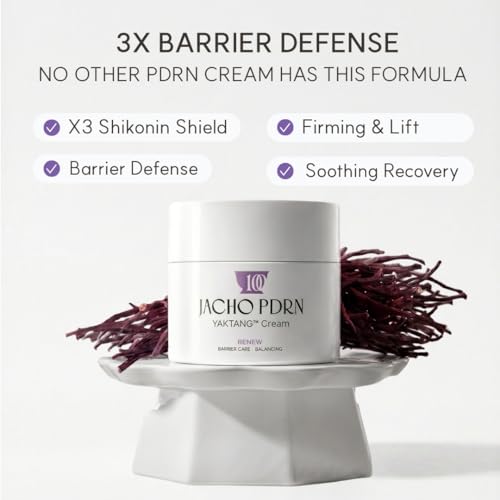 Image of Jacho PDRN YAKTANG Cream, Korean PDRN Barrier Repair Cream, PDRN + Panthenol + Gromwell Root Extract, Glass Skin Moisturizer, Soothing + Firming, Hypoallergenic, Sensitive Skin, 1.69 fl oz