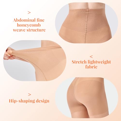 2 pairs compression pantyhose for women 10-15mmhg high waist compression stockings 30d shaping tights for women
