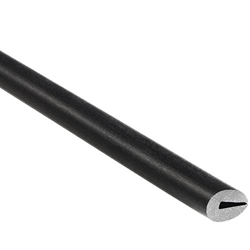 TRIM-LOK Rubber Edge Trim, Fits 1/16-Inch Edge, 5/16-Inch Leg Length, 25-Foot Length, Flexible Neoprene, Pre-Glued for Easy Installation, Black Finish, Plywood, Glass, and Sheet Metal Edge Protector