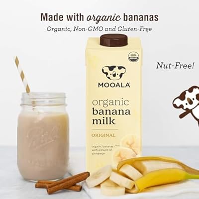 Mooala Organic Original Bananamilk, 32 FL Oz (Pack of 6) Shelf-Stable, Non-Dairy, Nut-Free, Gluten-Free, Plant-Based Beverage