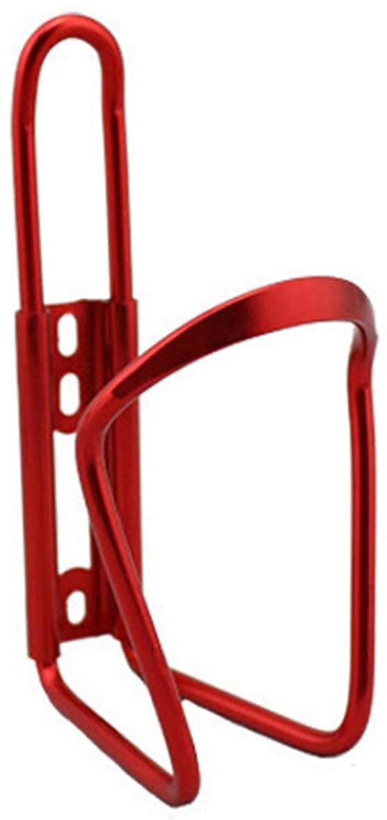 Portabotellas de bicicleta con sujeción antivibración color rojo