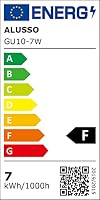 ALUSSO GU10 LED Dimmbar 7W Lampe, 3CCT Einstellbar Warmweiss/Naturweiss/Kaltweiß Glühbirnen, 550lm Energiesparlampe Ersetzt 70W Halogen Leuchtmittel, 120° Abstrahlwinkel LED Bulb, 10 Stück – Ansicht 9