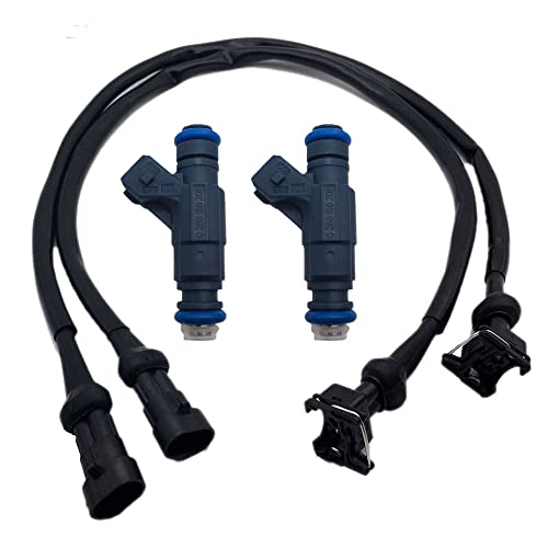 image for LIZAPUS SET OF 2 Fuel Injector with Pigtail Harness Compatible with Po