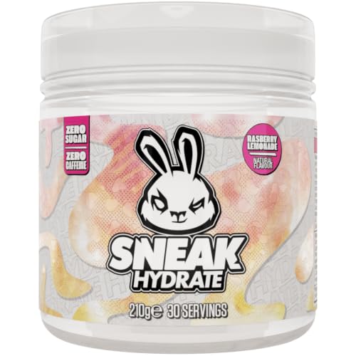 SNEAK Hydrate | Raspberry Lemonade | Coconut Water with Electrolytes Zero Caffeine Zero Sugar Natural Flavours & Colours Ashwagandha KSM-66 | 30 Servings