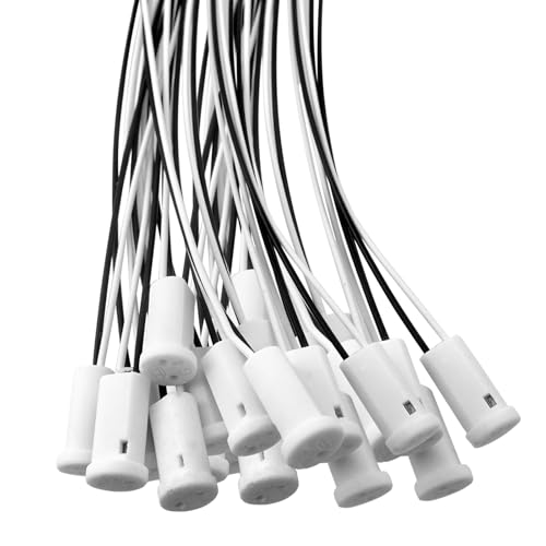 BuxiuGK 20 Piezas Casquillo Portalámparas G4, Base de Bombilla de Cerámica G4 para LED Bombilla Halógena Luces 12V