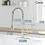 GIMILI Filter Kitchen Faucet for Water Filtration System Drinking Water Faucet 3 in1 Commercial Style Pull-Down Single Handle, Brushed Nickel (Without Water Filtration Device)