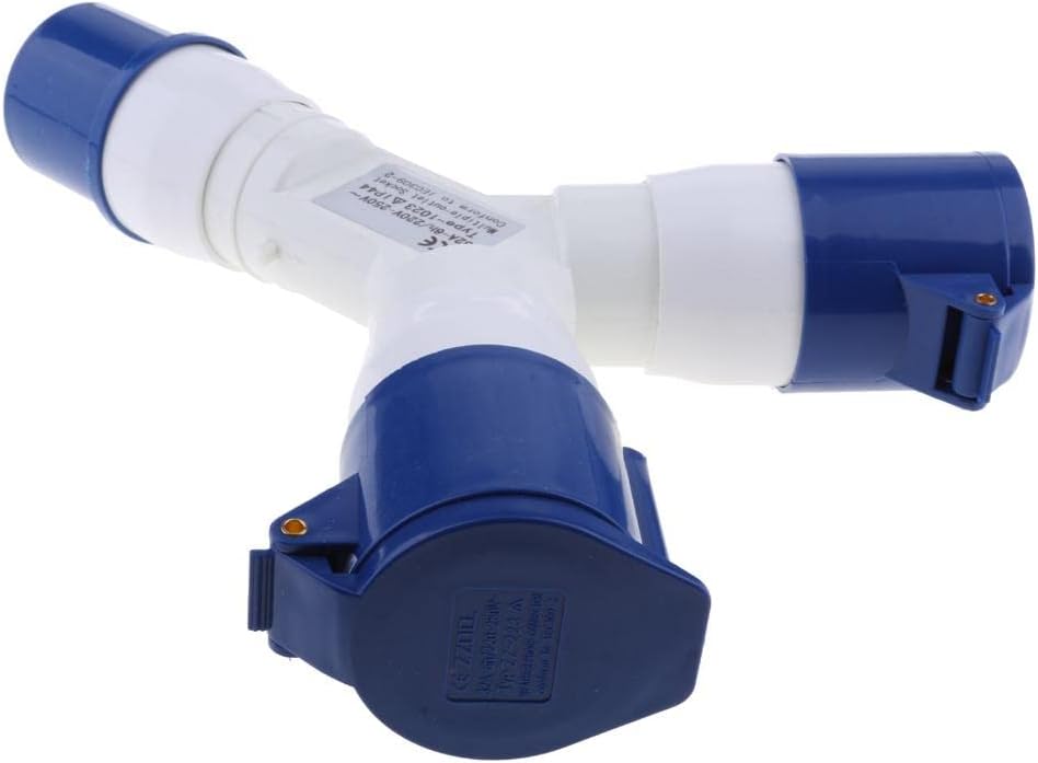 32A Socket 3-Way Distributor 250V 2 Pin Waterproof Electrical Connector