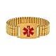 JunyiDIY Penicillin-Allergie Breites Dehnbares Medizinisches Notfallarmband Wasserdicht Hypoallergen mit Auffälligem Rotem Symbol Sicherheits-Schmuck für Ihn Bruder Sohn