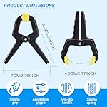 40 Pack Clamps for Woodworking Spring Clamp Plastic Clips Heavy Duty for Backdrop Clips Tarp Holder Photography Backdrops Clip for Crafts Yellow Head with Black - Image 2