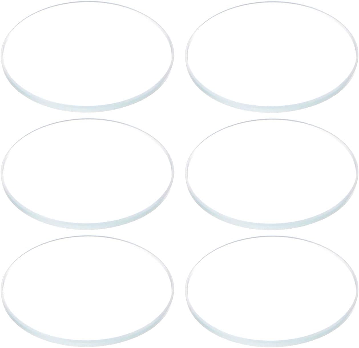 HARFINGTON 6pcs Watch Glass Crystal Lens, 17mm Dia. 1.1mm